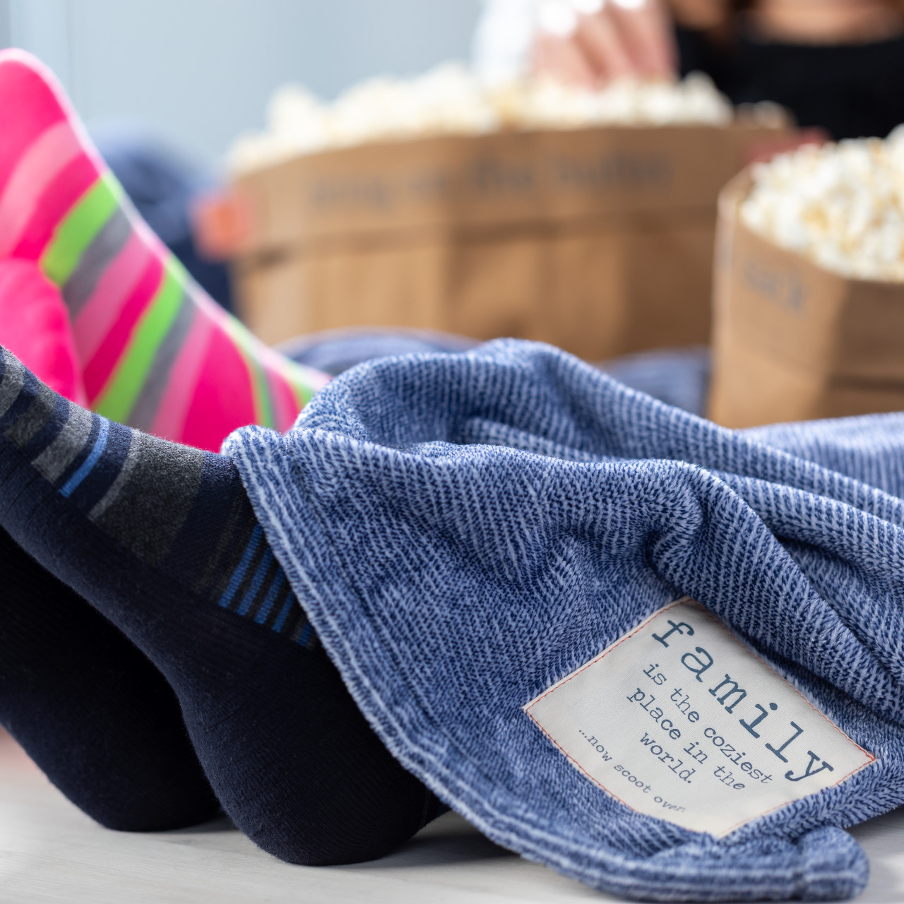 Together Time Family is Cozy Blue Mega Blanket 60" x 120" thumbnail