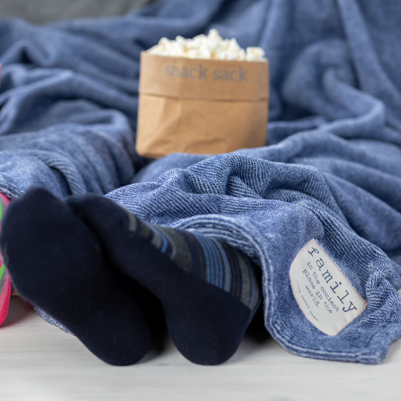Together Time Family is Cozy Blue Mega Blanket 60" x 120" thumbnail