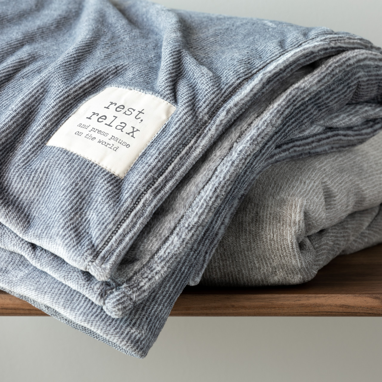 Together Time Me Time Gray Foot Pocket Blanket 60" x 70" thumbnail