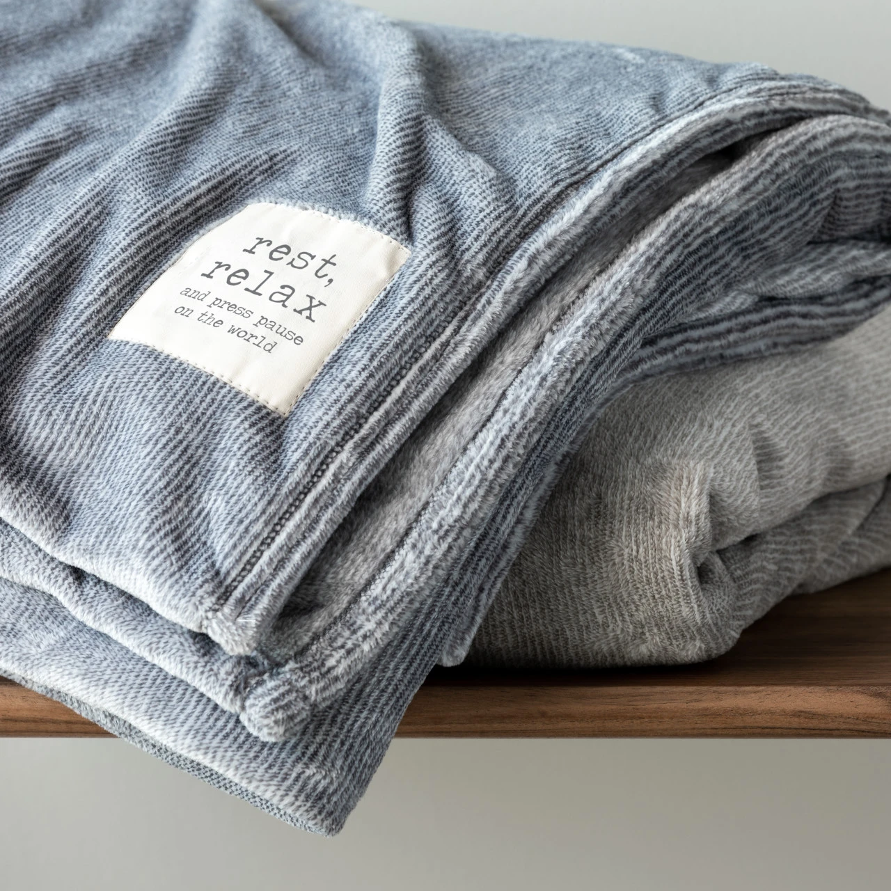 Together Time Me Time Gray Foot Pocket Blanket 60" x 70" thumbnail