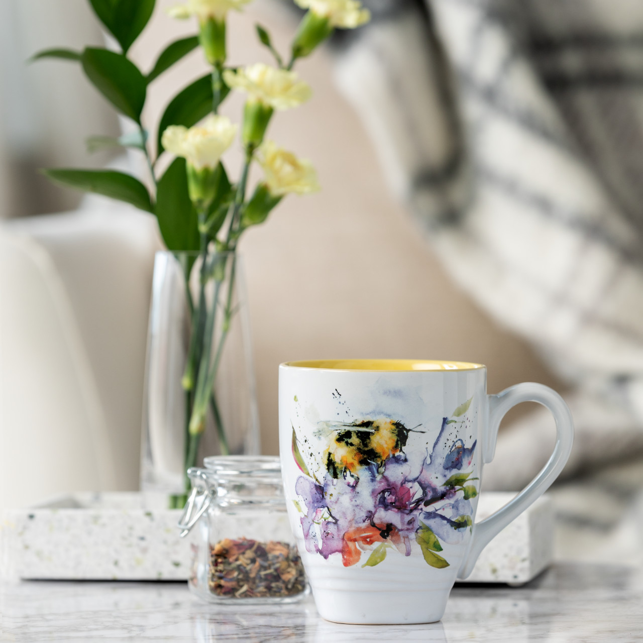 Dean Crouser Watercolor Nectar Bumblebee Mug 16oz thumbnail