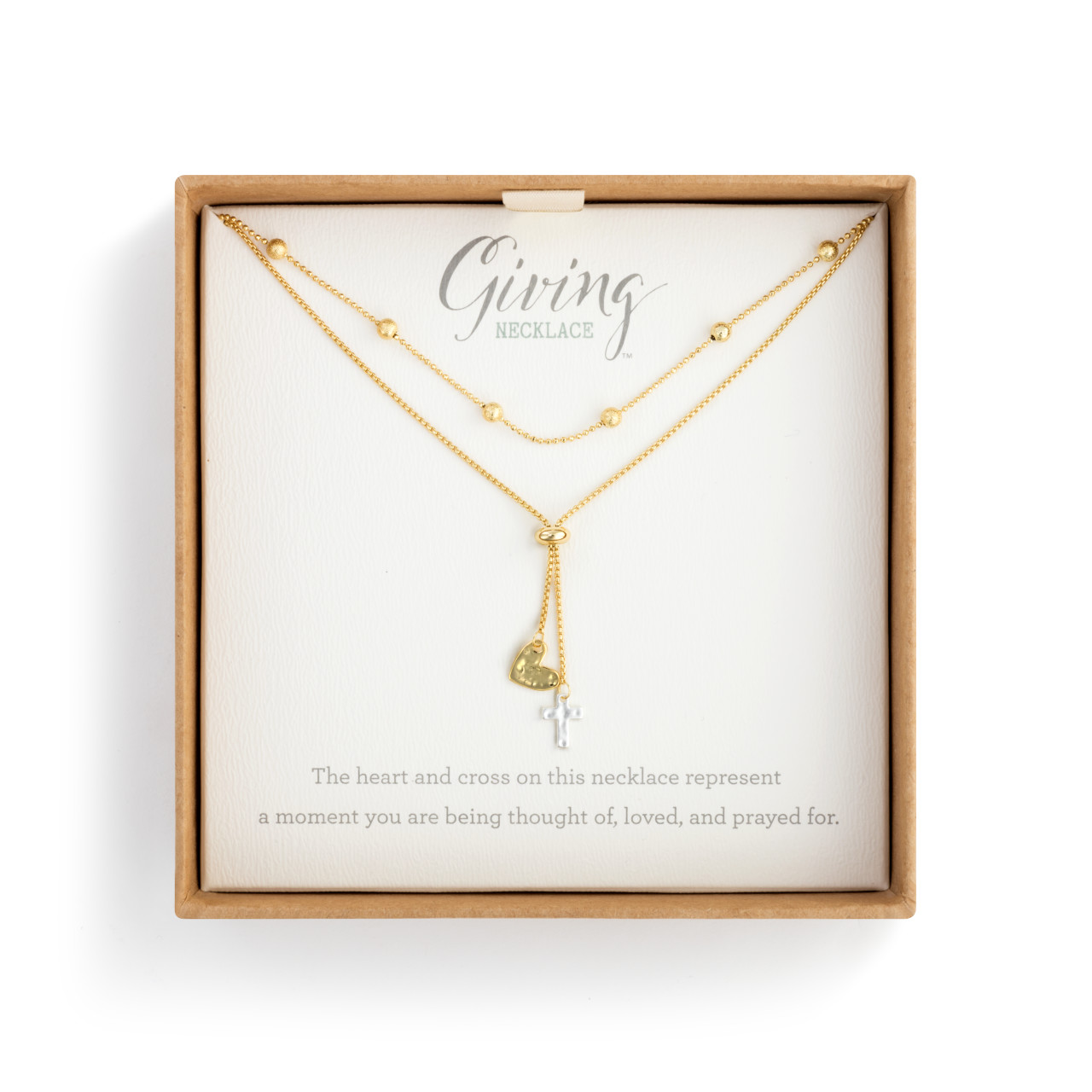 Heart and Cross Giving Necklace thumbnail