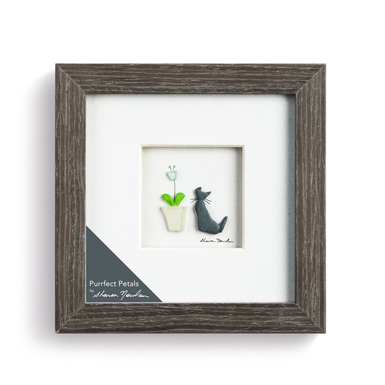 Purrfect Petals Wall Art - Gray thumbnail