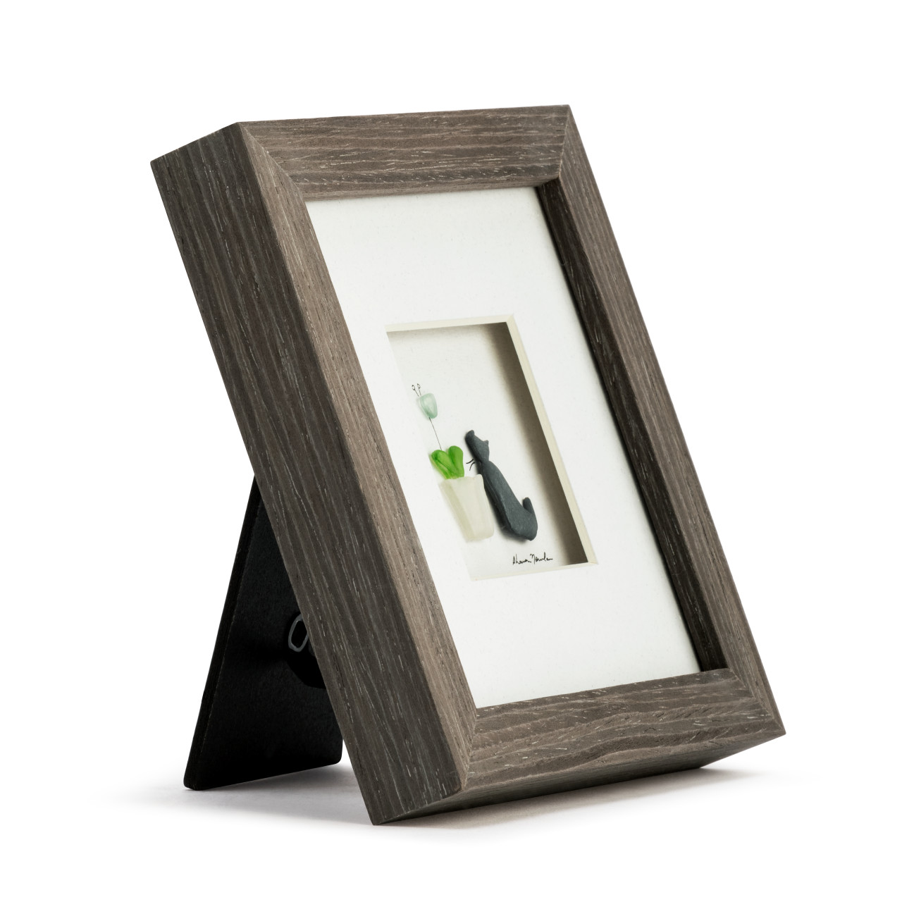 Purrfect Petals Wall Art - Gray thumbnail