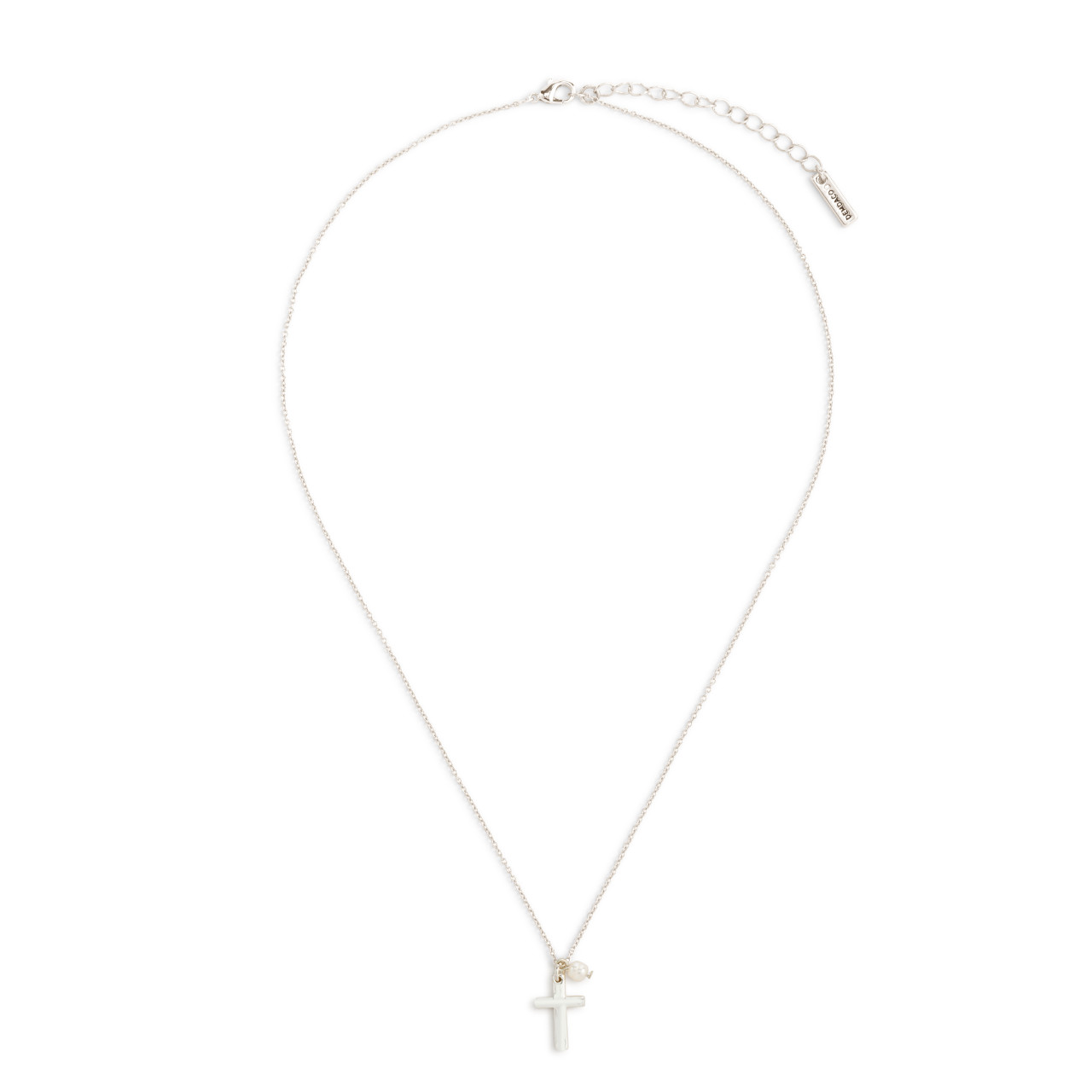 Dainty Cross Necklace - Silver thumbnail