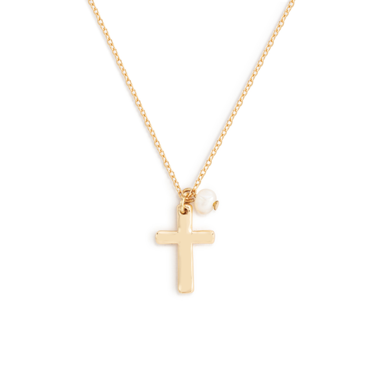 Dainty Cross Necklace - Gold thumbnail