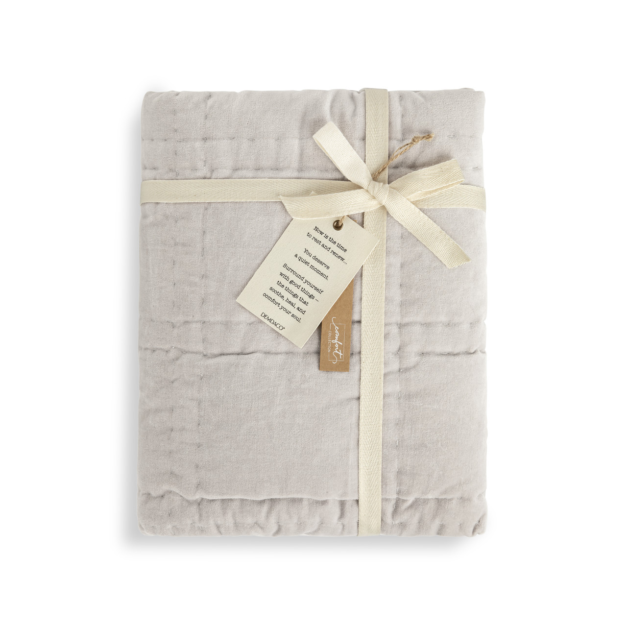 Velvet Throw Blanket - Beige thumbnail