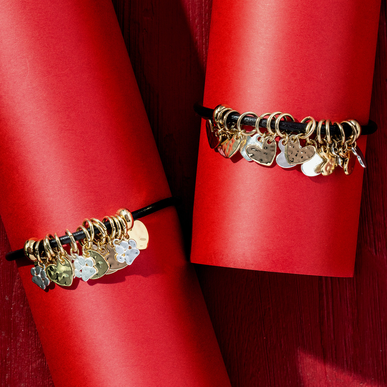 Charm Bracelet - Paw Print and Heart thumbnail