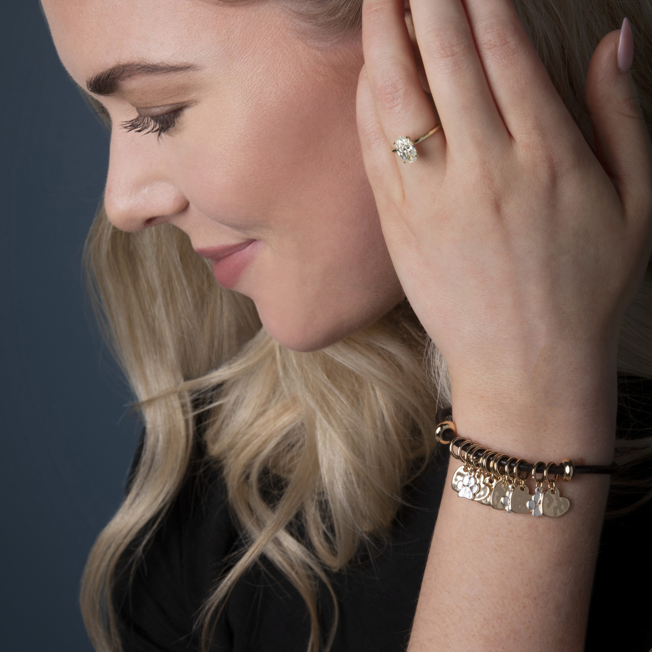 Charm Bracelet - Paw Print and Heart thumbnail