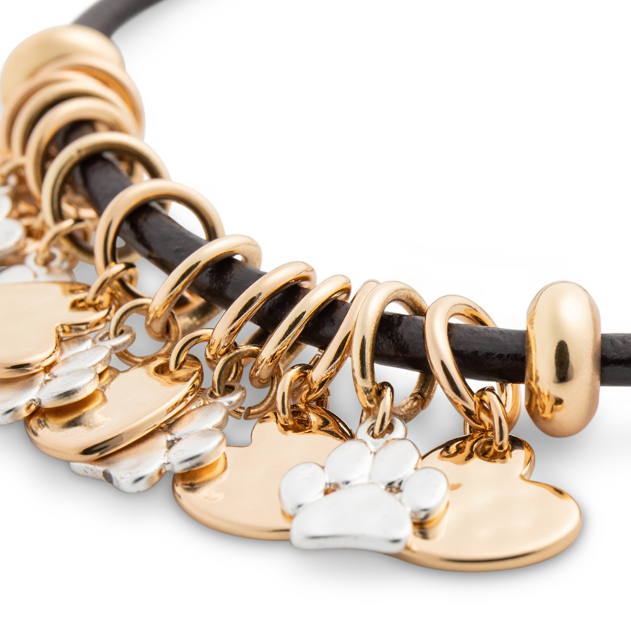 Charm Bracelet - Paw Print and Heart thumbnail