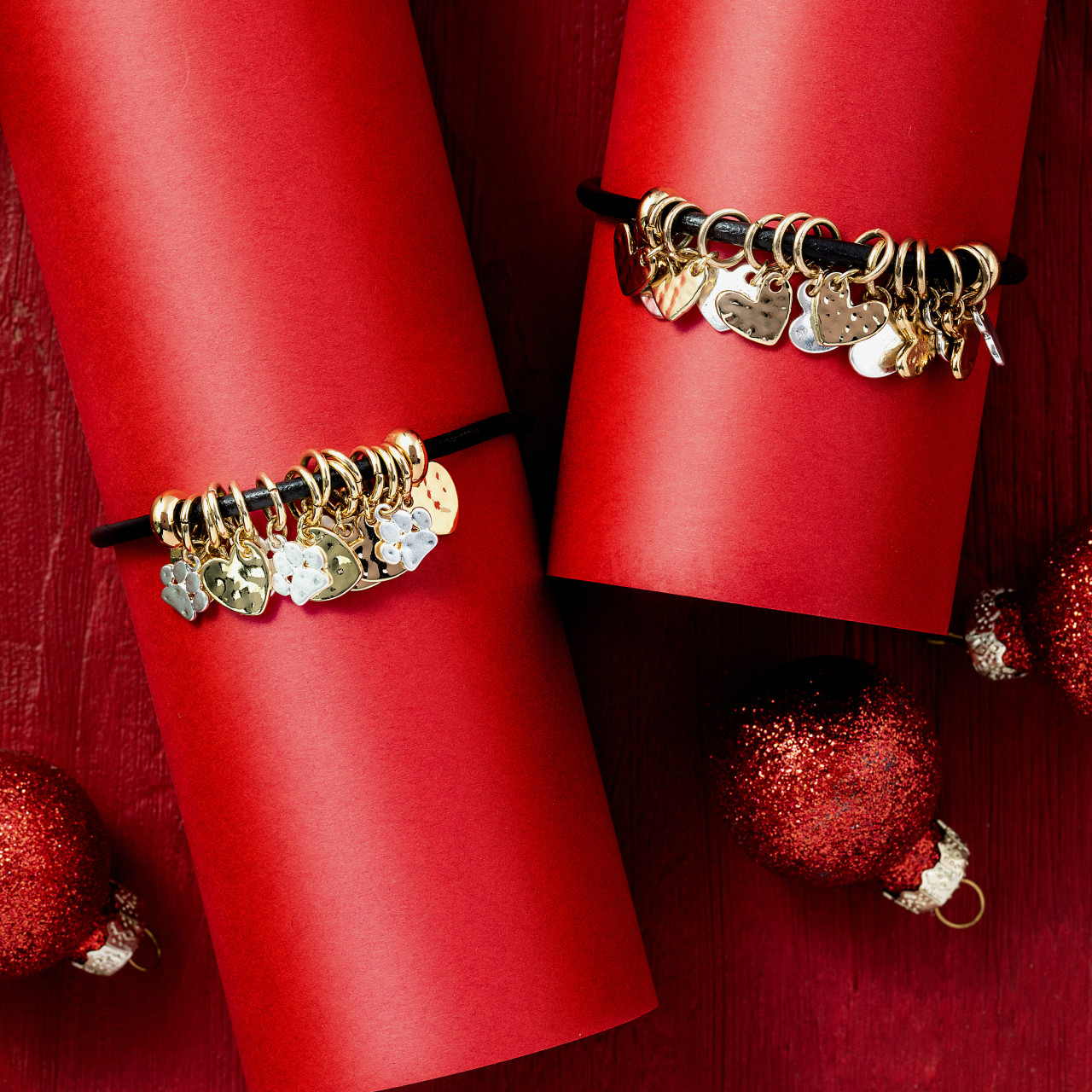 Charm Bracelet - Paw Print and Heart thumbnail