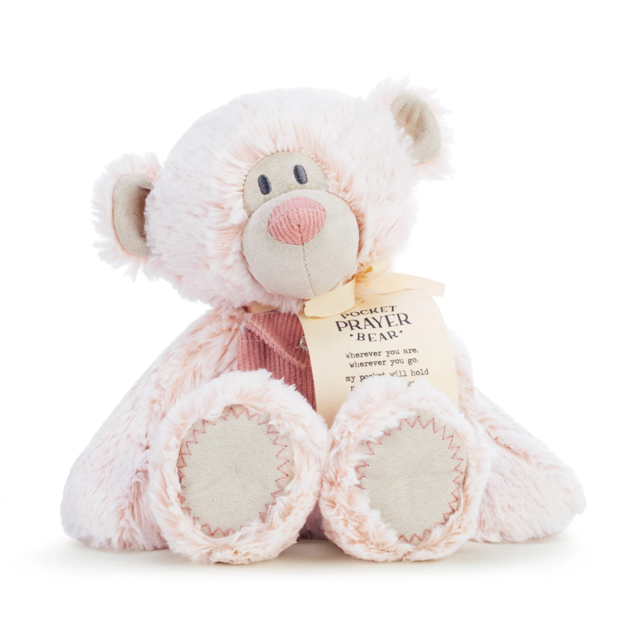 Pocket Prayer Bear Pinked Stuffed Animal 11" thumbnail