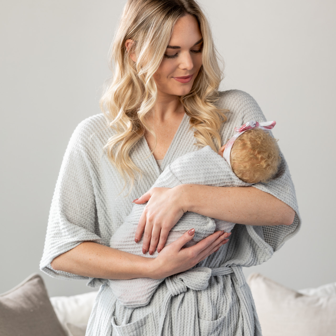 Robe and Swaddle Bundle - Blue thumbnail