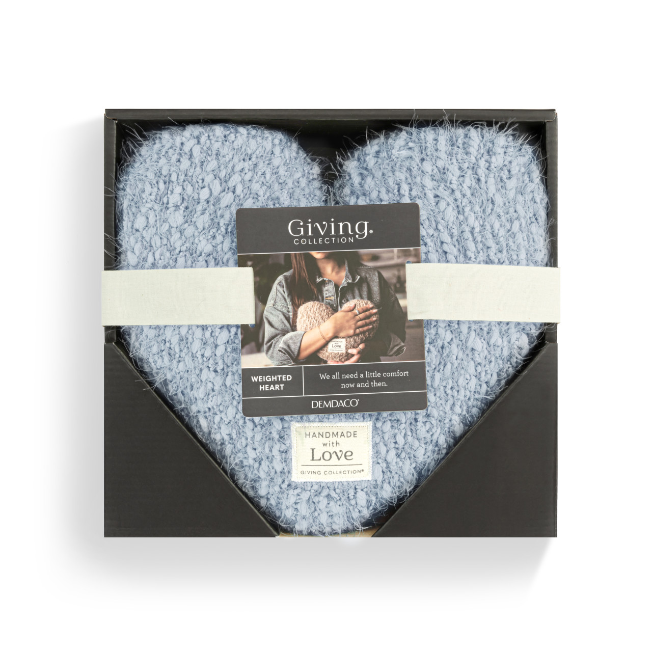 Soft Blue Giving Heart Weighted Pillow thumbnail