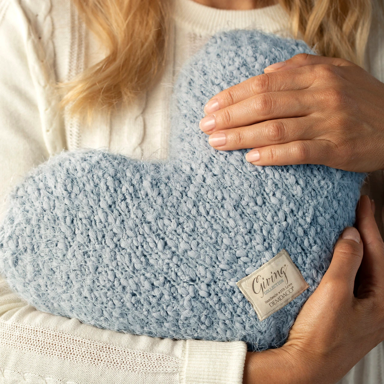 Giving Collection Soft Blue Weighted Giving Heart 1.85lb thumbnail