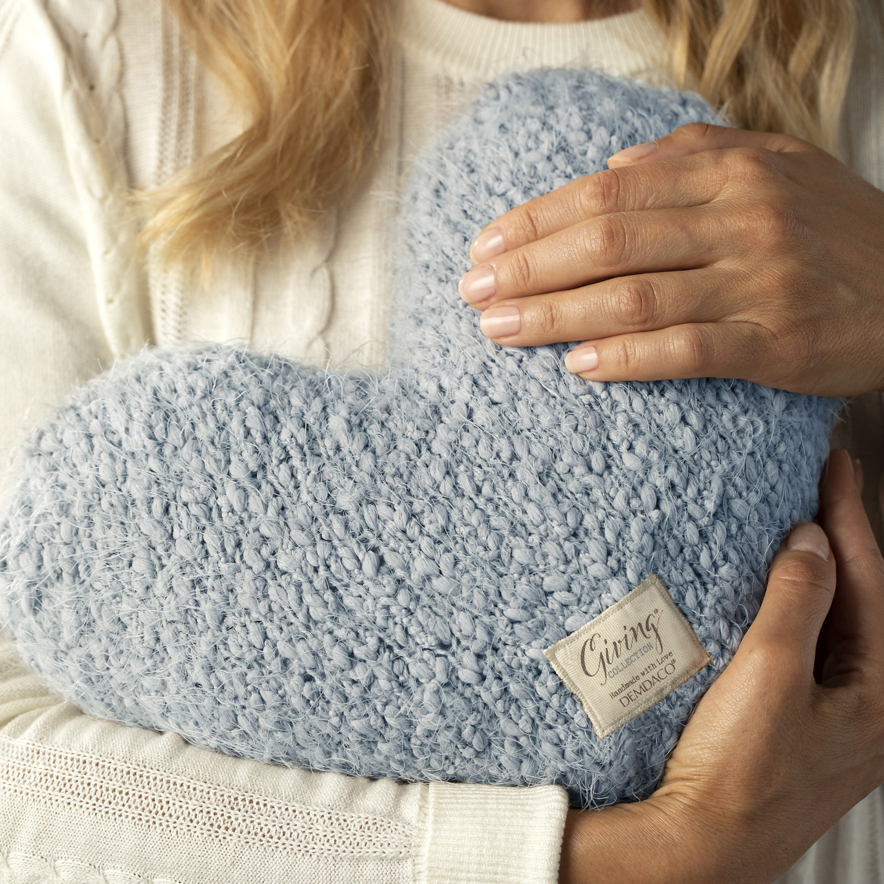 Giving Collection Soft Blue Weighted Giving Heart 1.85lb thumbnail