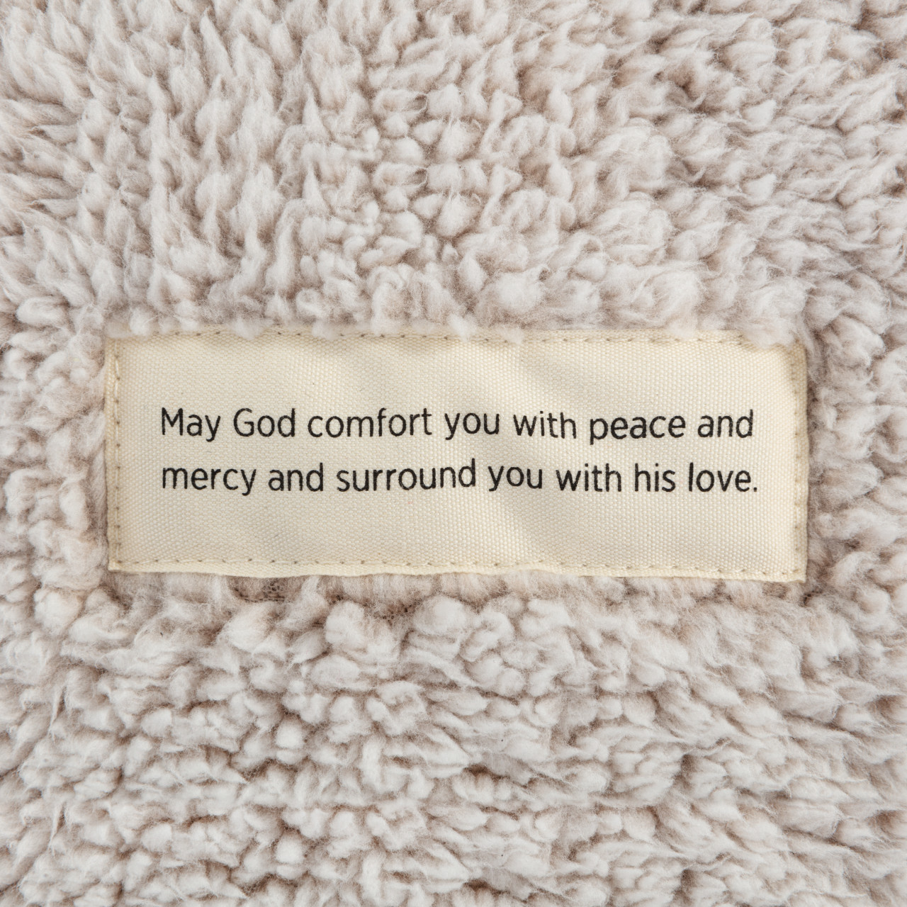 Wrapped in Prayer Taupe God's Comfort and Peace Blanket 50" x 60" thumbnail