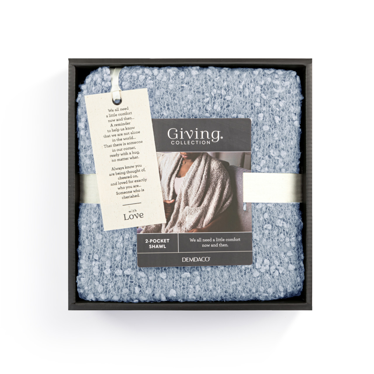Giving Collection Soft Blue Giving Shawl 27" x 70" thumbnail
