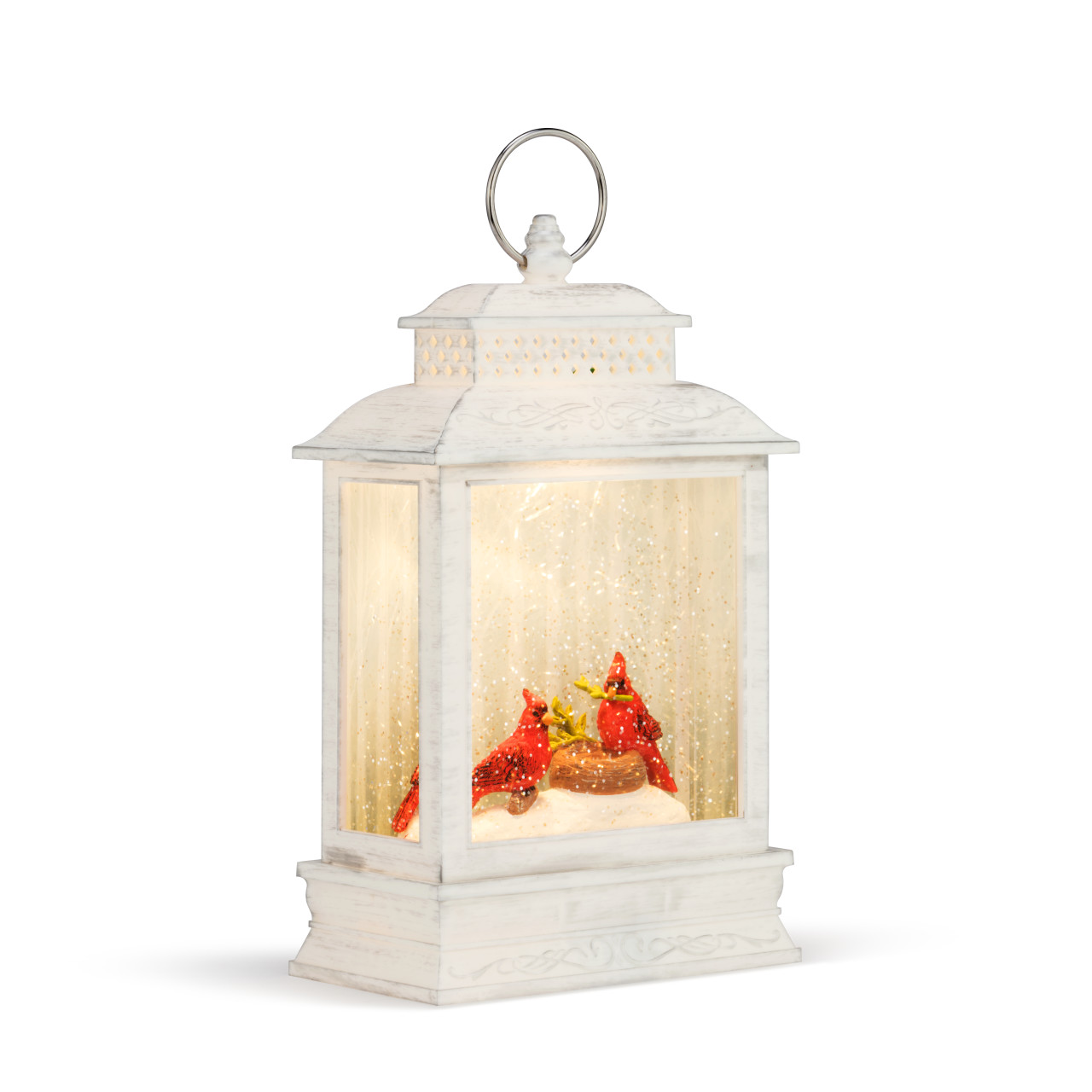 Winter Wonderland Lit Musical Cardinal Lantern 6.5" x 10.5" thumbnail