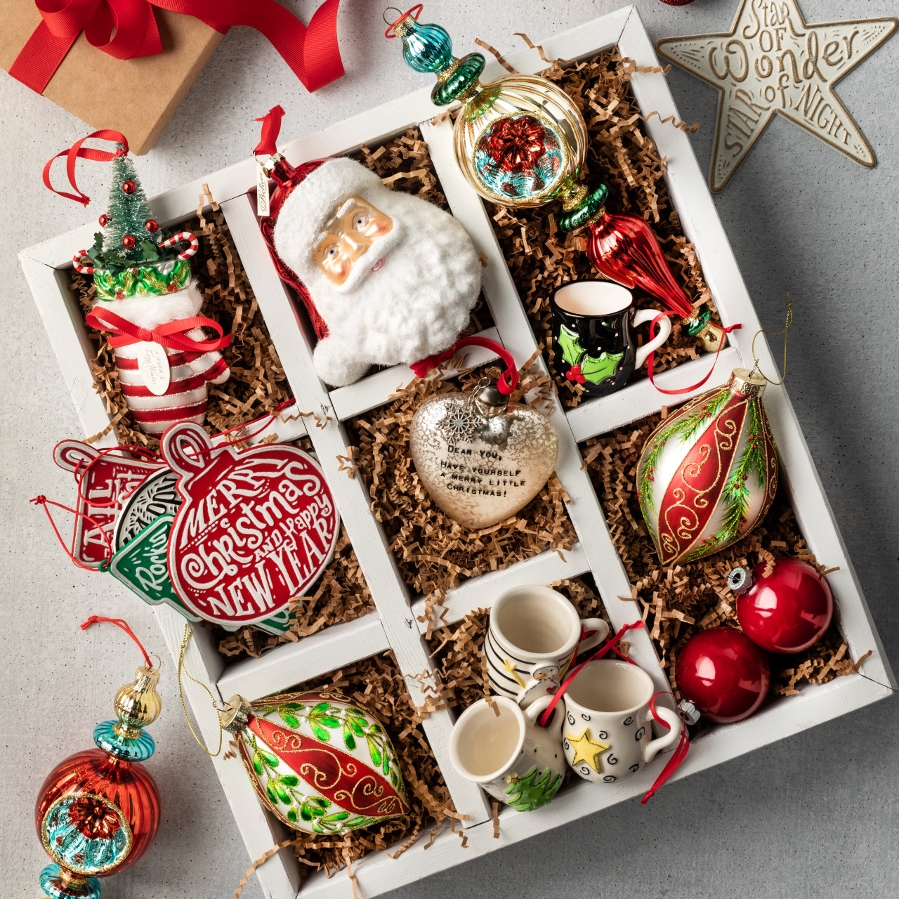 Blown Glass Santa Head Ornament thumbnail