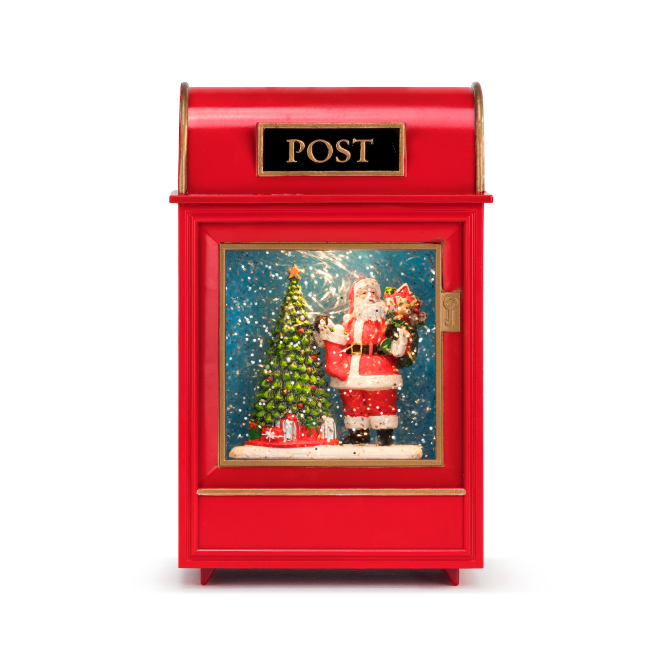 Lit Musical Santa Post Snow Globe thumbnail