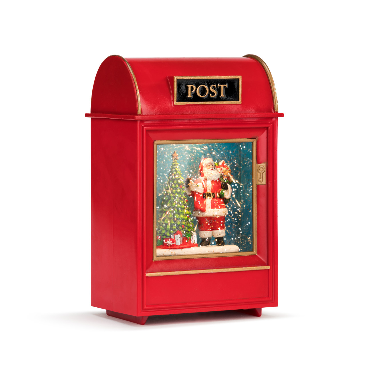 Lit Musical Santa Post Snow Globe thumbnail