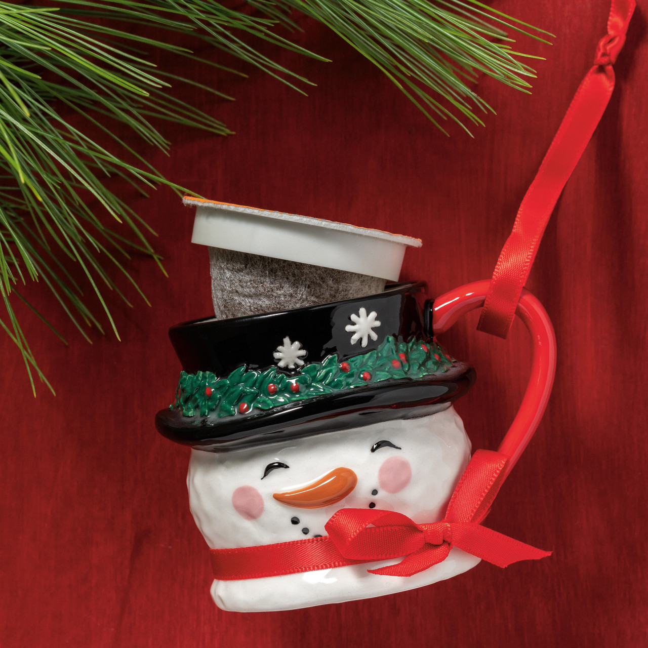 Snowman Coffee Pod Ornament thumbnail