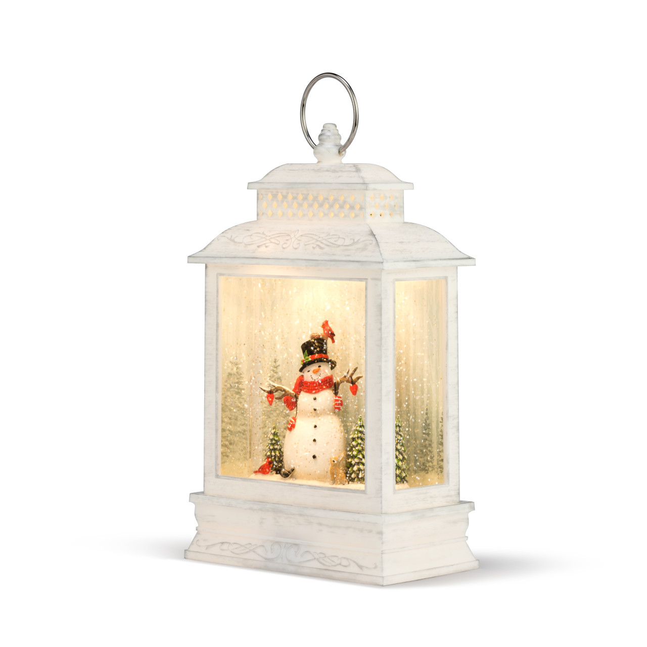 Lit Musical Woodland Snowman Lantern thumbnail