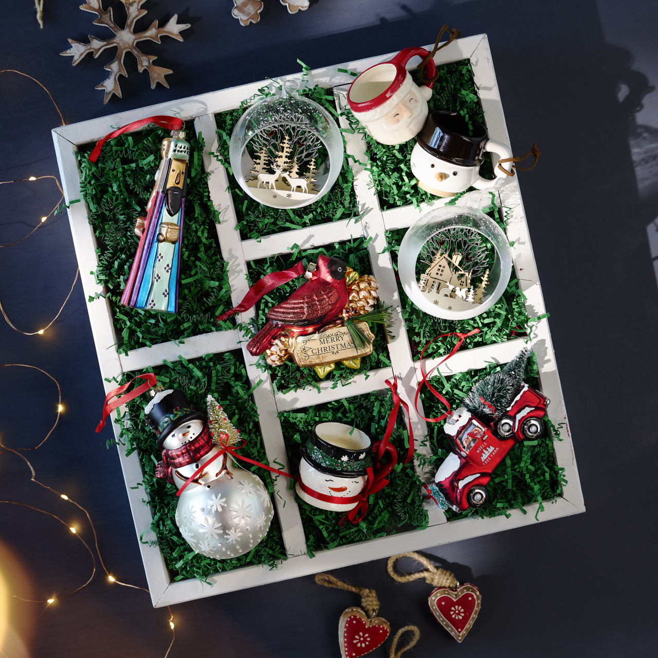 Blown Glass Merry Snowman Ornament thumbnail