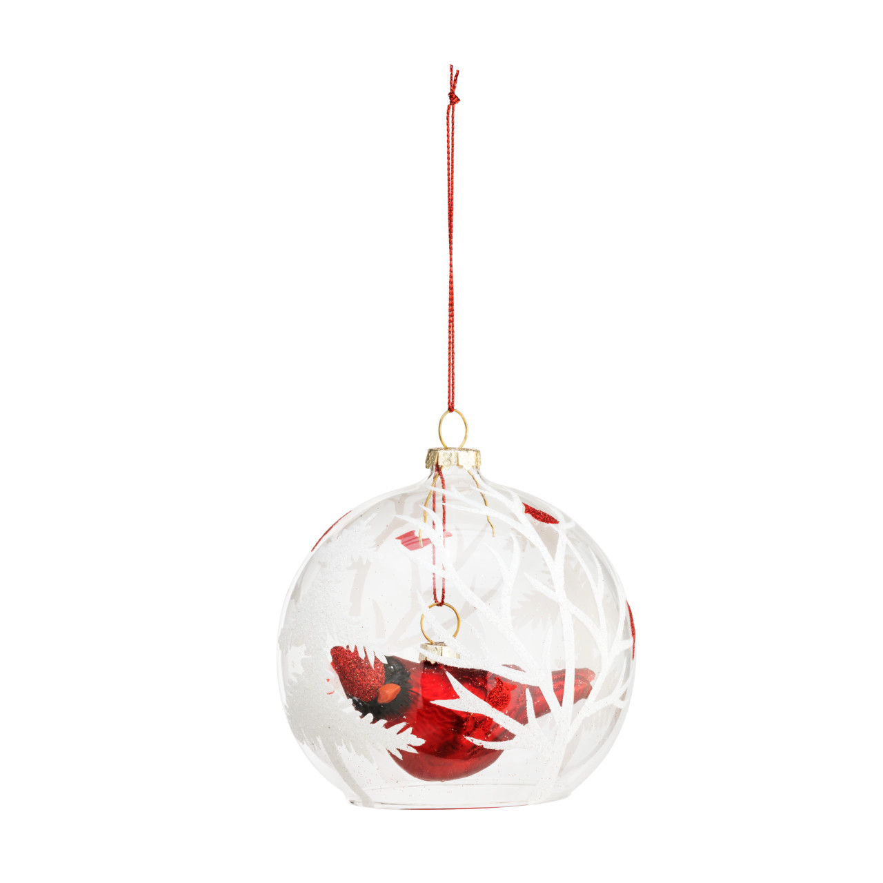 Glass Enclosed Cardinal Ornament thumbnail