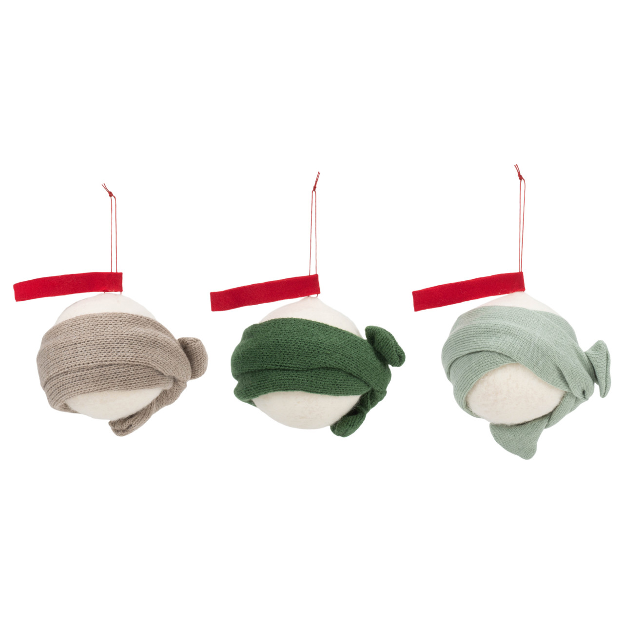 Frosty Merry Jolly Snowmen Ornaments thumbnail