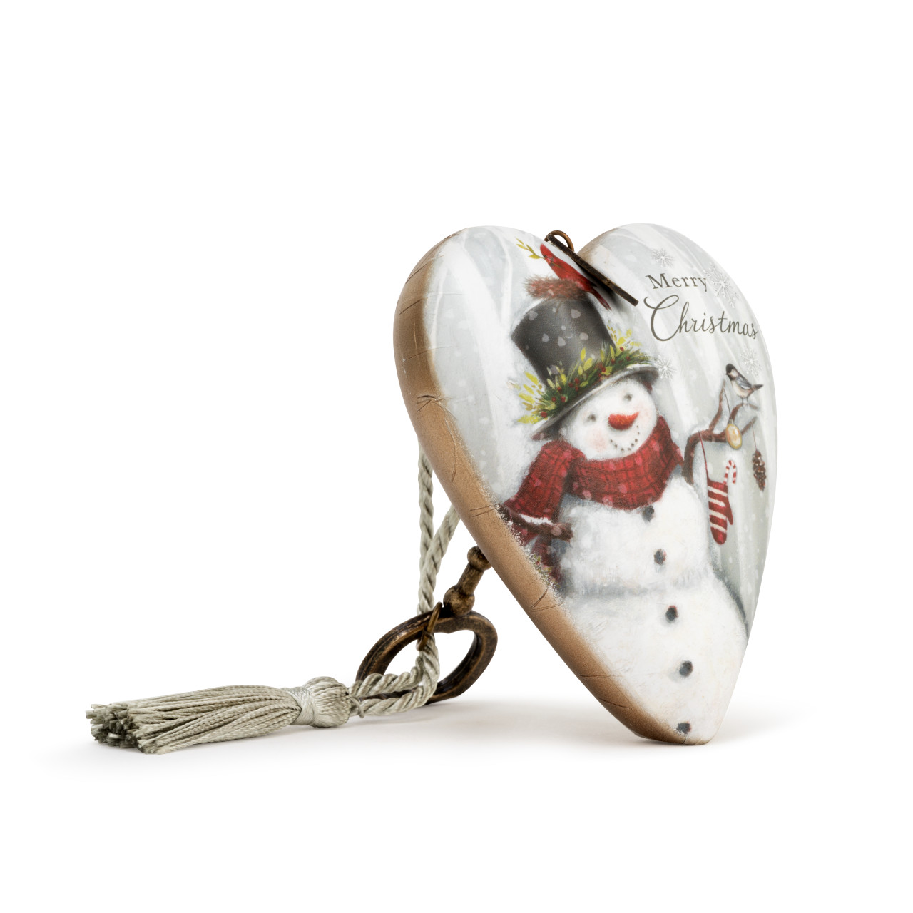 Merry Christmas Snowman Art Heart thumbnail