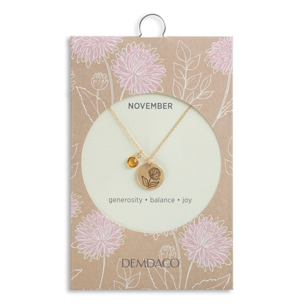 Birthstone Charm Necklace - November thumbnail