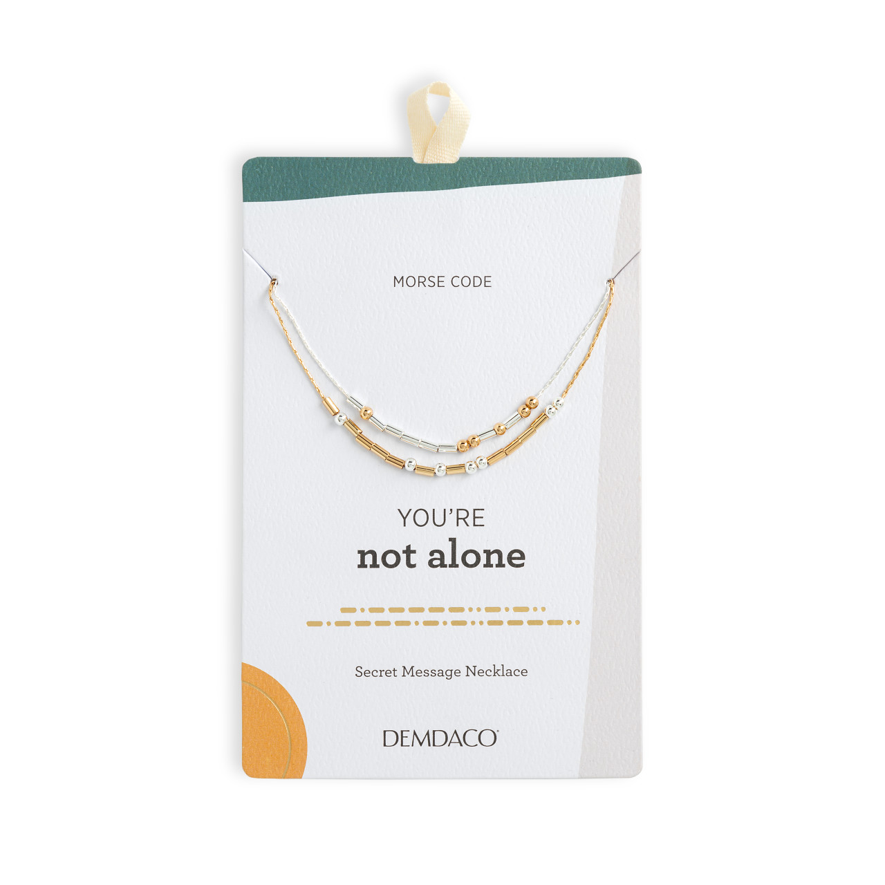 Morse Code Necklace - You're Not Alone thumbnail
