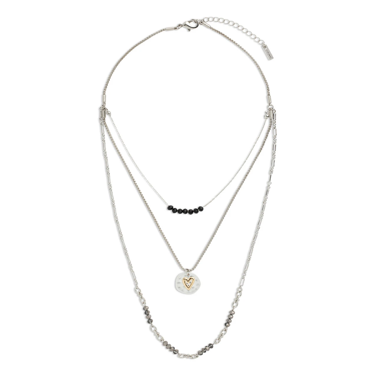 Beaded Love Necklace - Black thumbnail