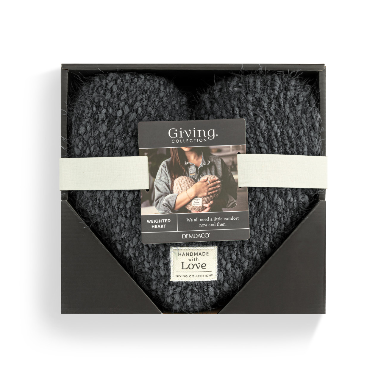 Giving Collection Charcoal Gray Weighted Giving Heart 1.85lb thumbnail