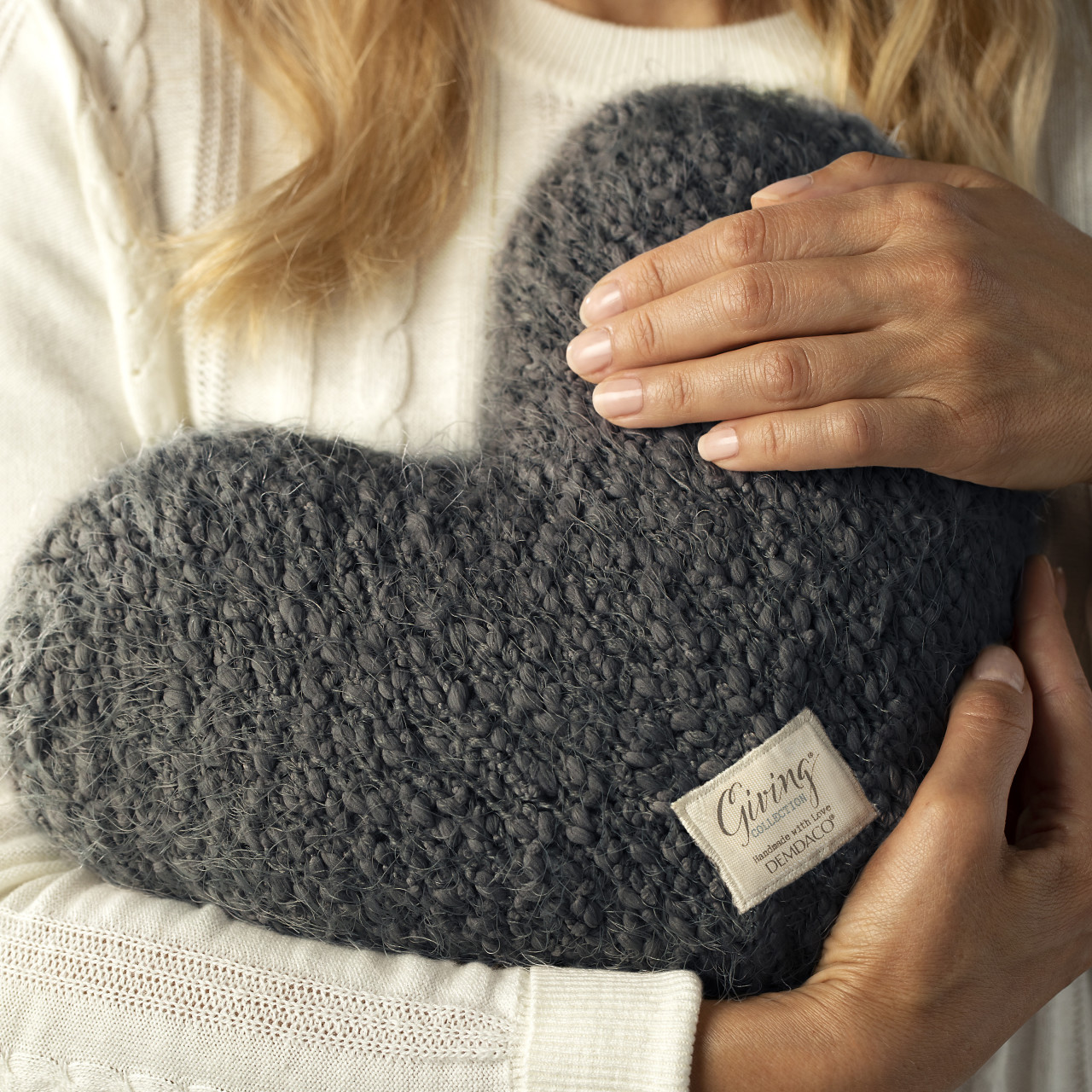 Giving Collection Charcoal Gray Weighted Giving Heart 1.85lb thumbnail