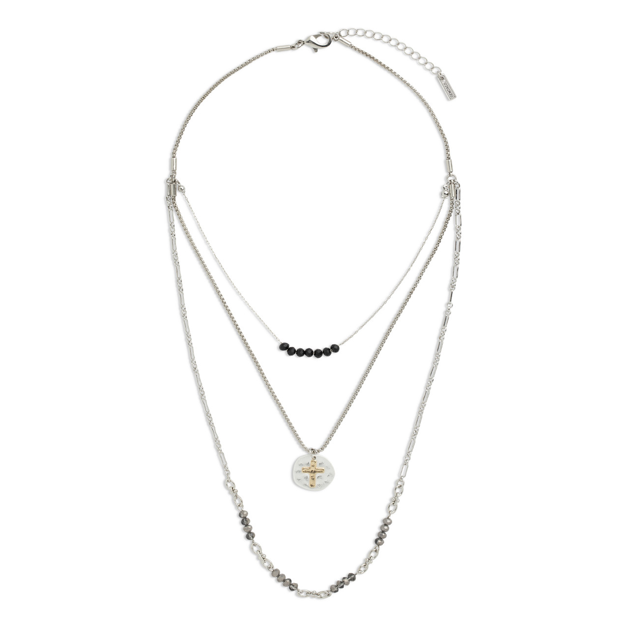 Beaded Prayer Necklace - Black thumbnail