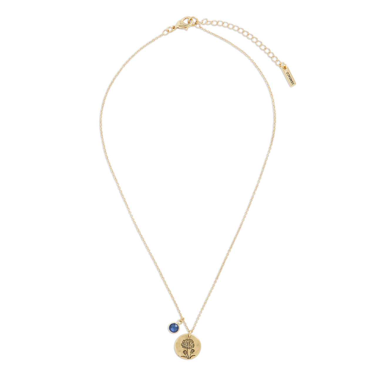 Birthstone Charm Necklace - September thumbnail