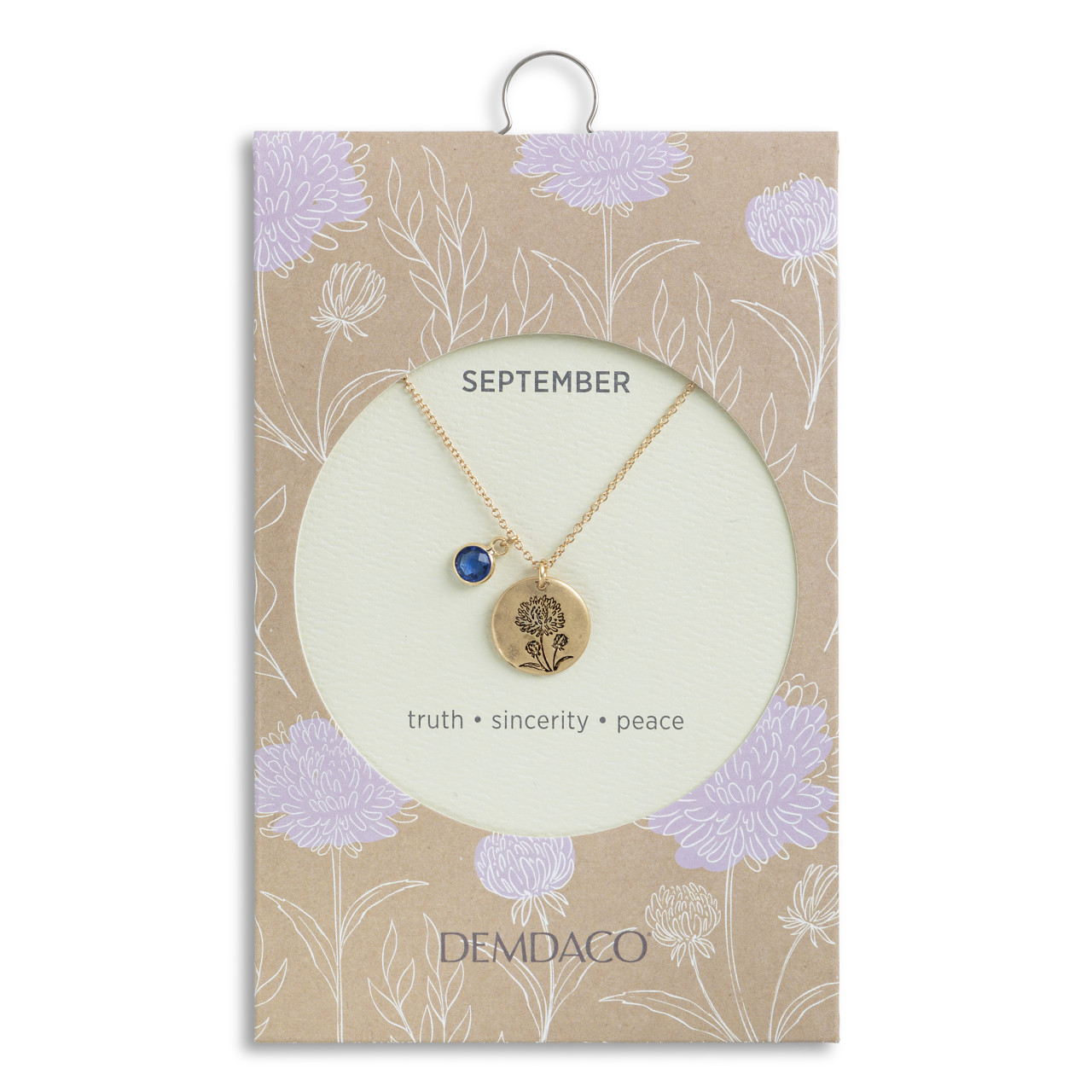 Birthstone Charm Necklace - September thumbnail