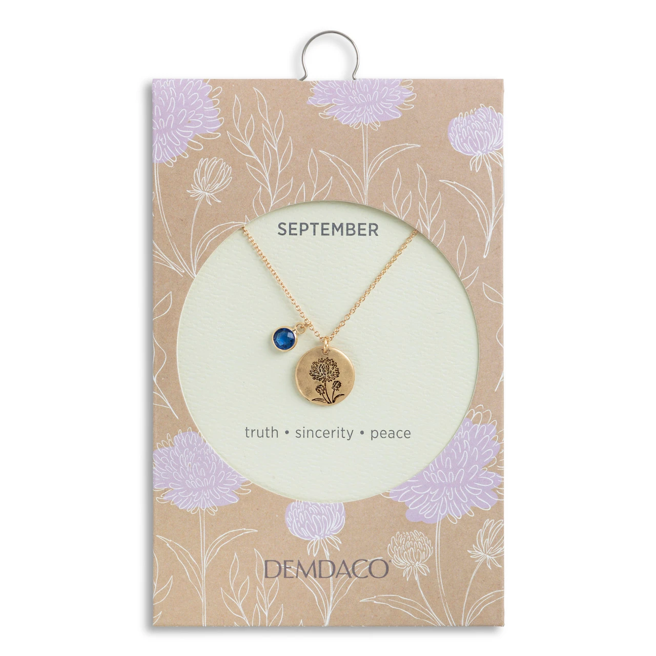 Birthstone Charm Necklace - September thumbnail