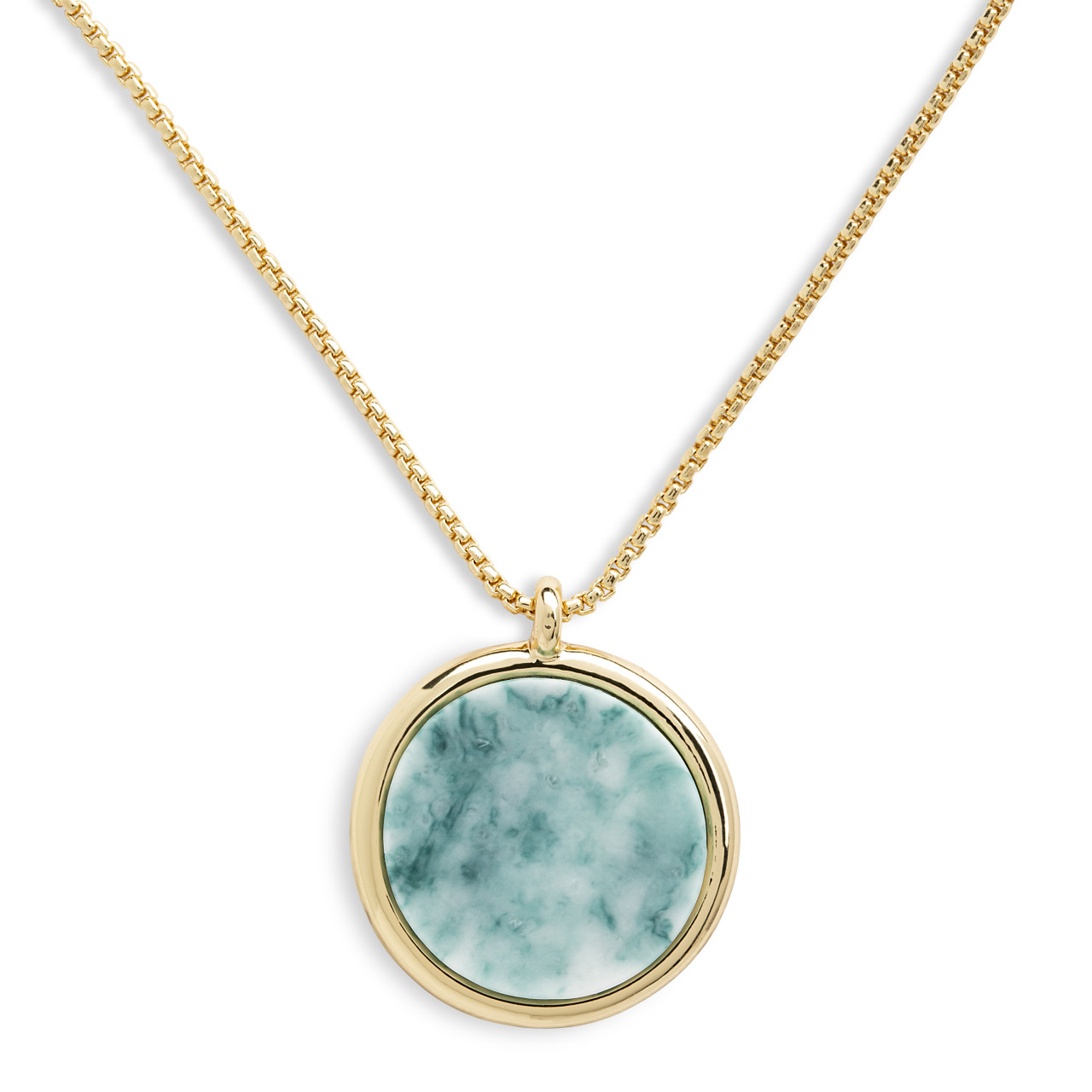 Necklace - Green Marble thumbnail