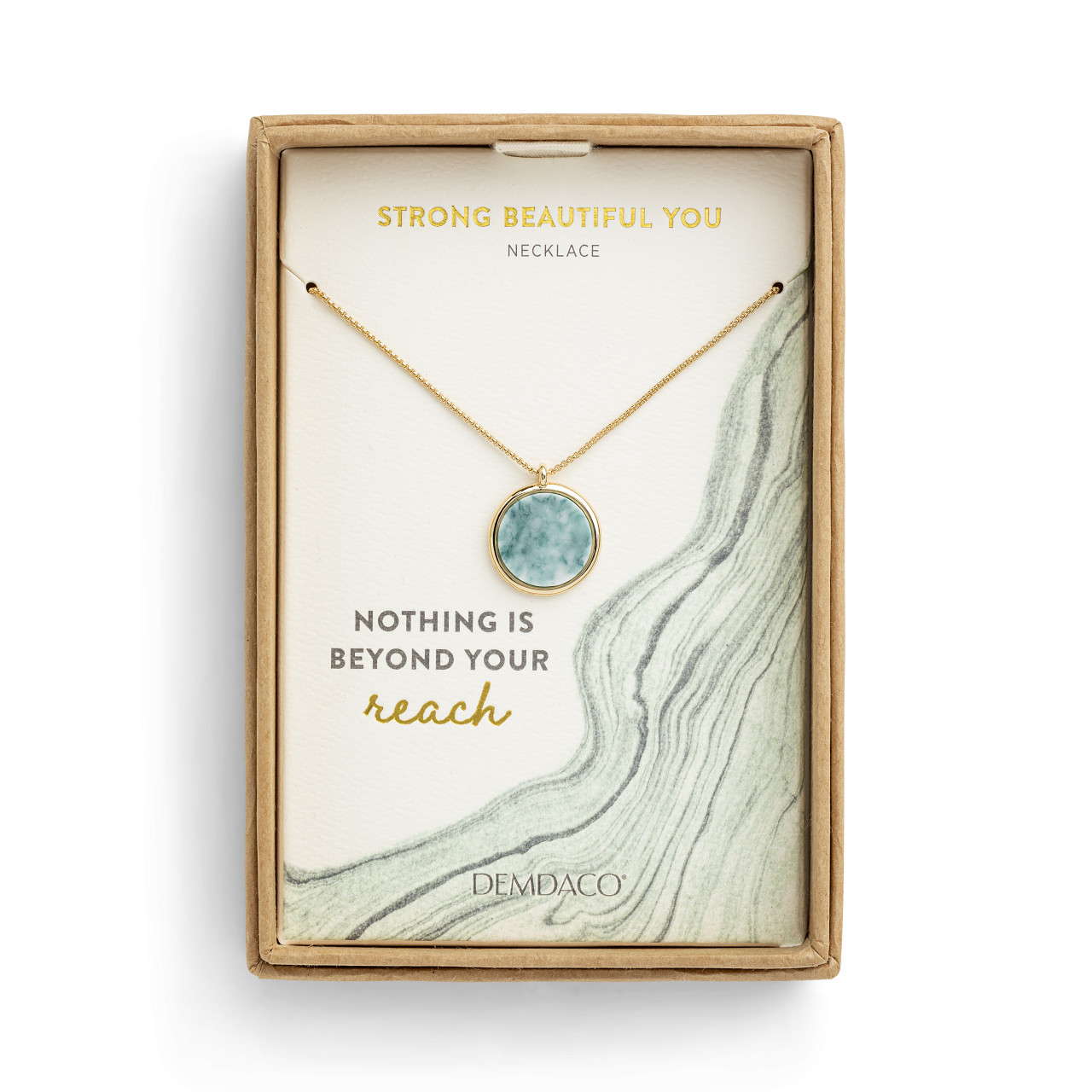 Necklace - Green Marble thumbnail