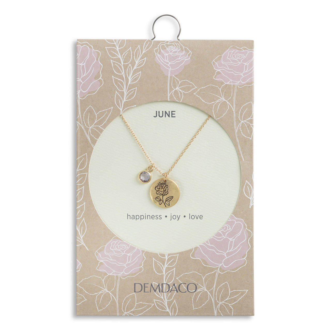 Birthstone Charm Necklace - June thumbnail