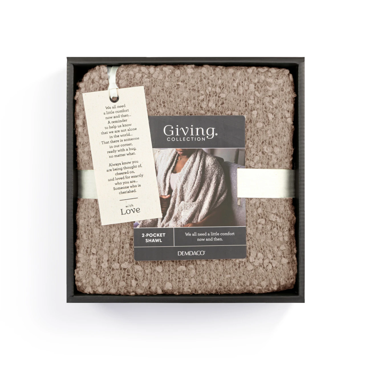 Giving Collection Camel Brown Giving Shawl With Pockets thumbnail