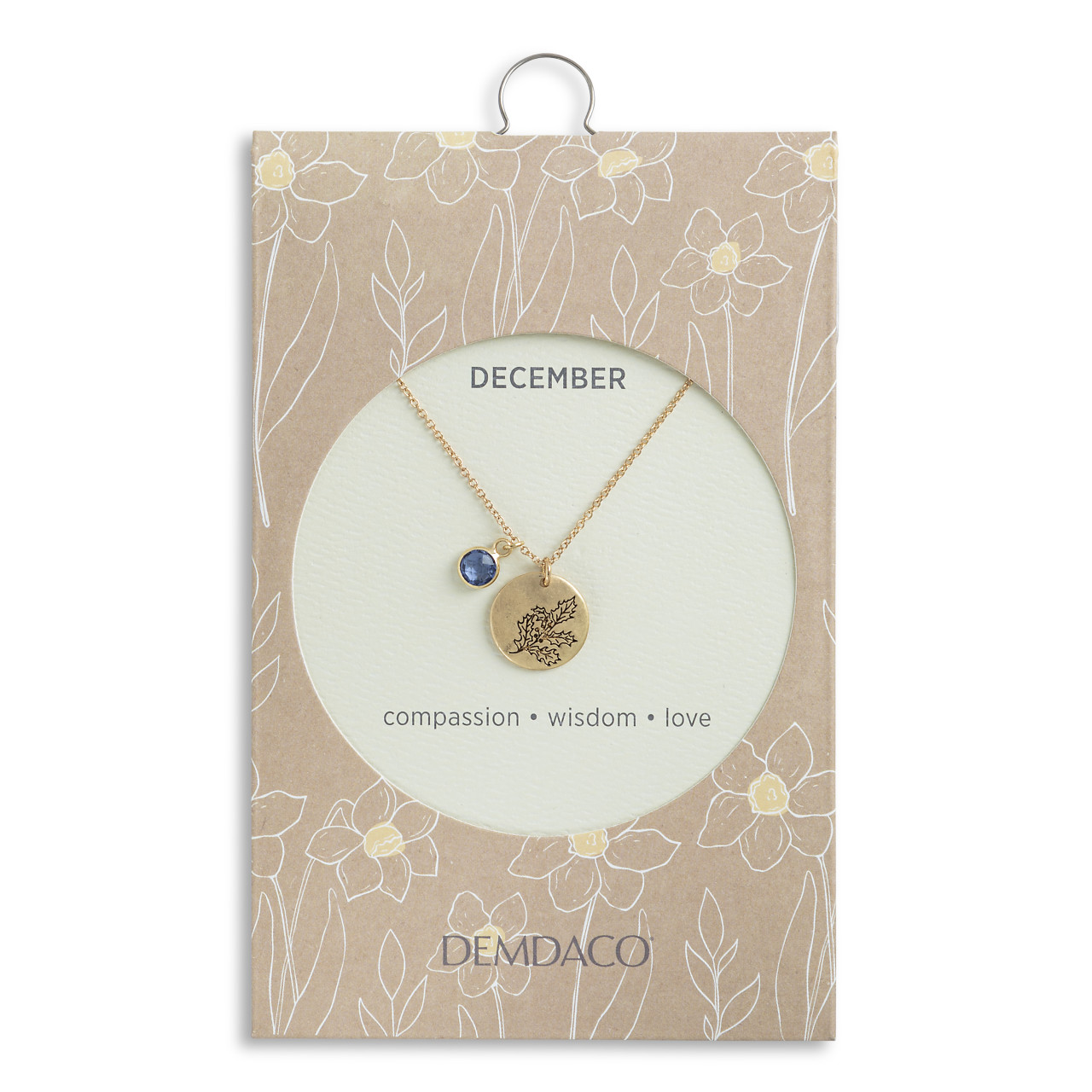 Birthstone Charm Necklace - December thumbnail