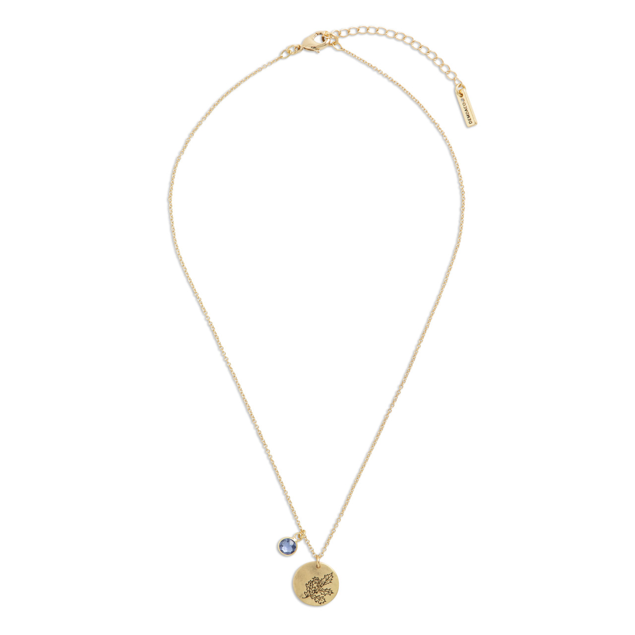 Birthstone Charm Necklace - December thumbnail