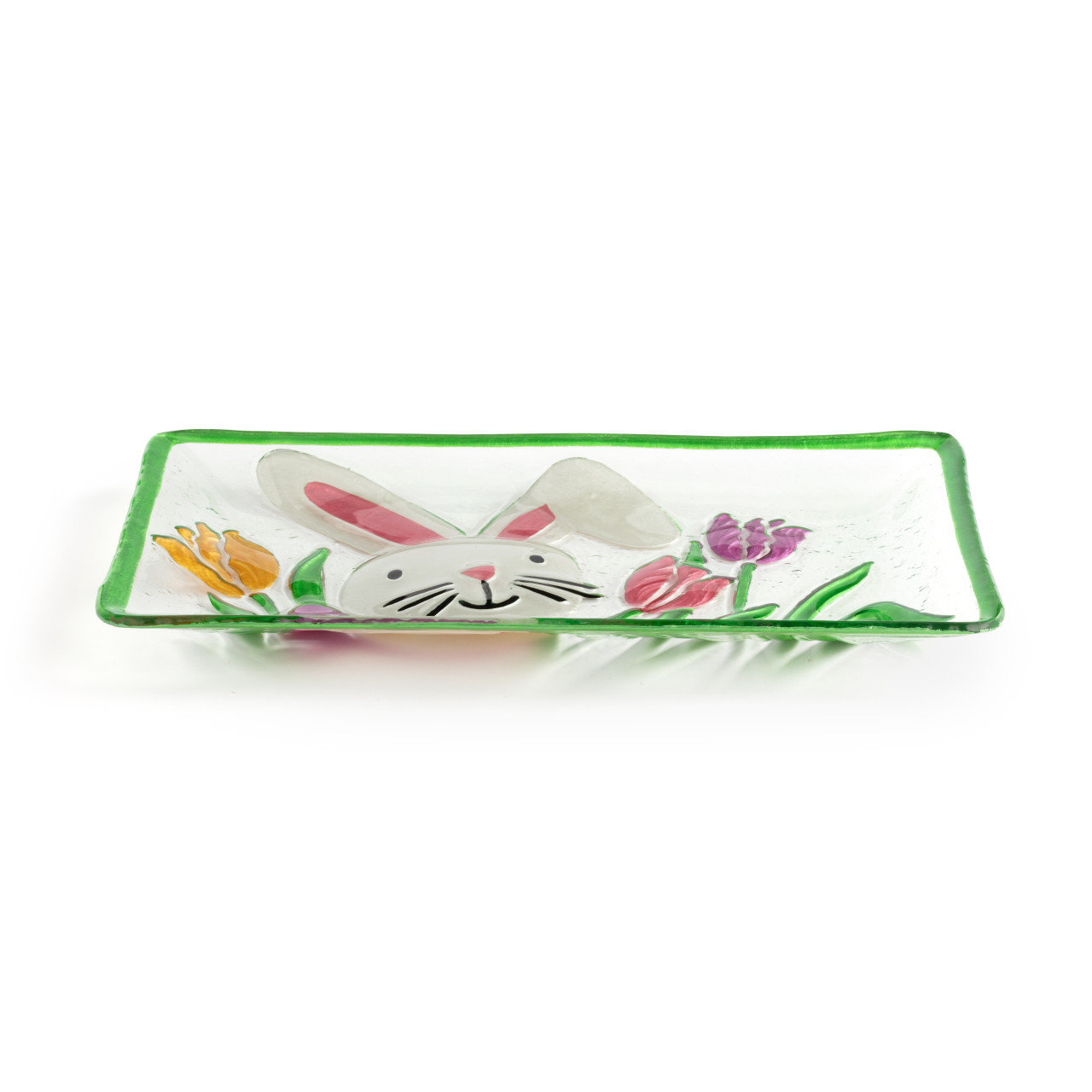 Bunny in Tulips Rectangle Platter thumbnail