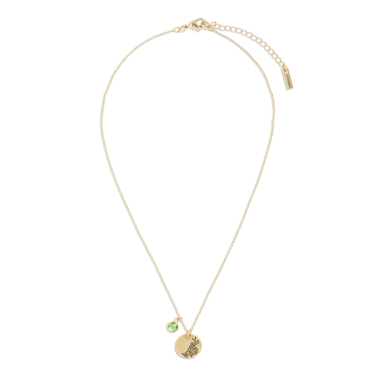 Birthstone Charm Necklace - August thumbnail