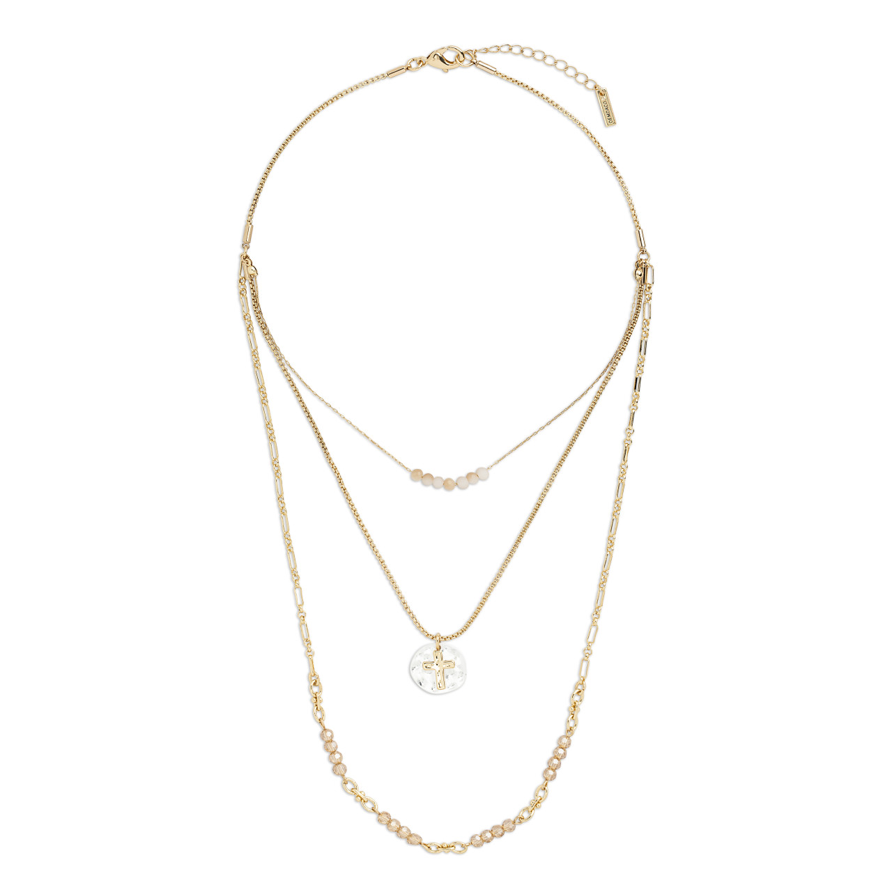 Beaded Prayer Necklace - Champagne thumbnail